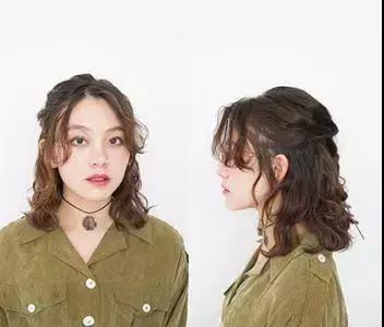 超短烫发刘海怎么扎头发简单好看,40岁的女人烫发后咋扎头发