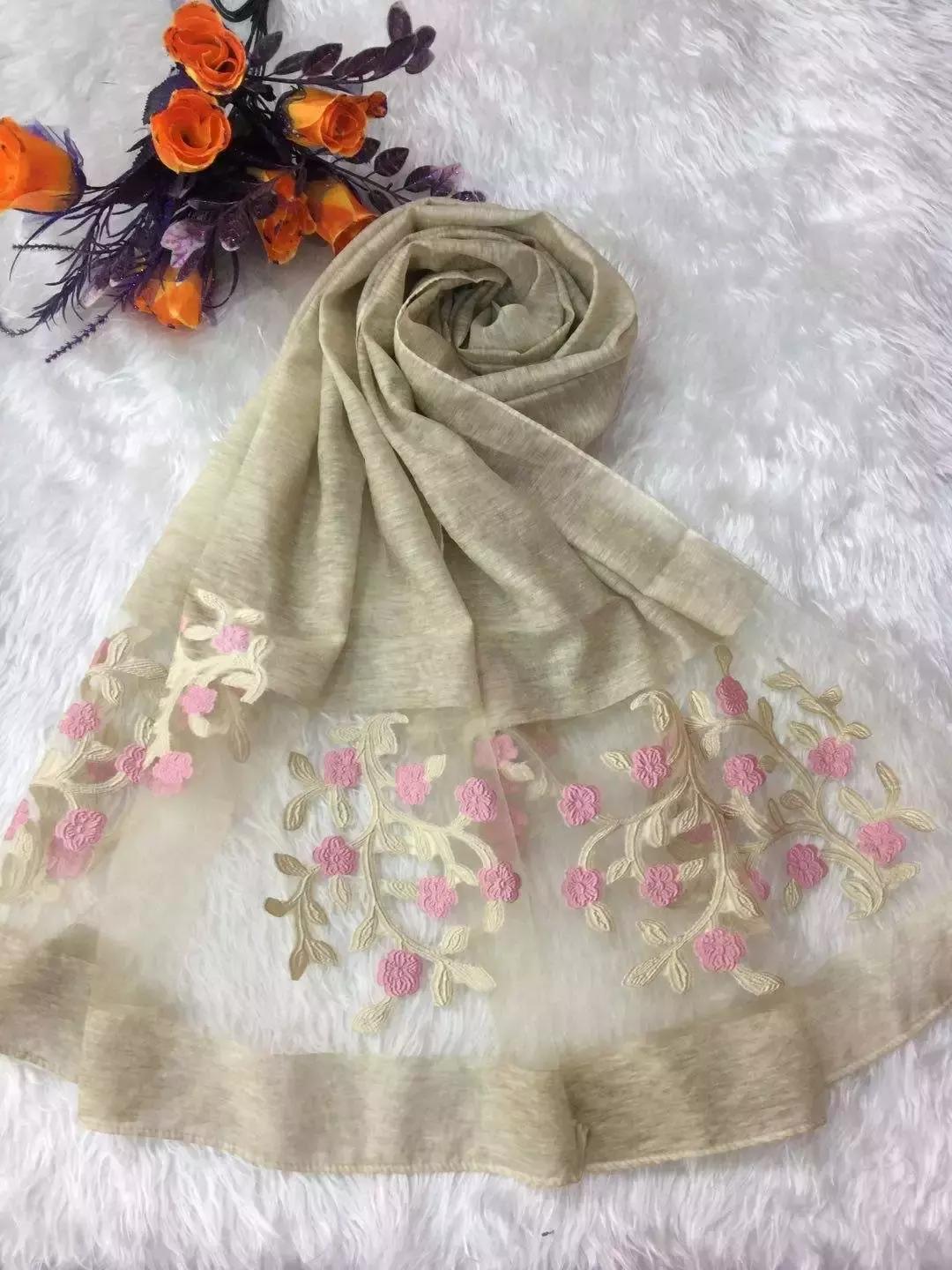 天丝刺绣丝巾,织围巾真丝