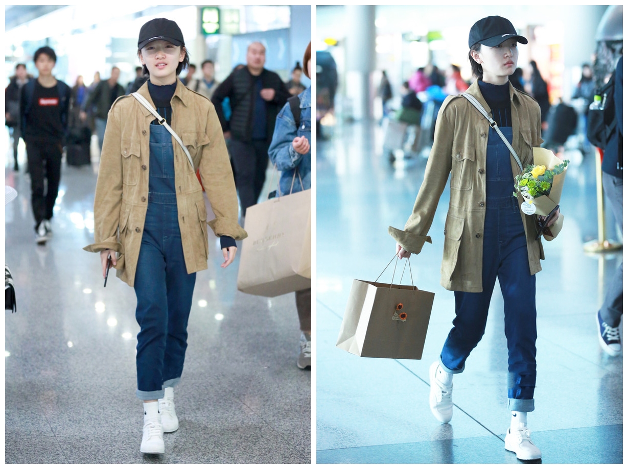 周冬雨burberry格子裙,周冬雨最新款burberry格子衬衫