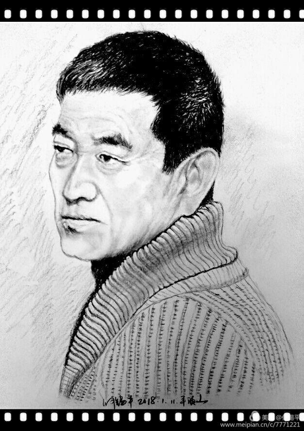 碳铅素描作品,碳铅人物素描画像