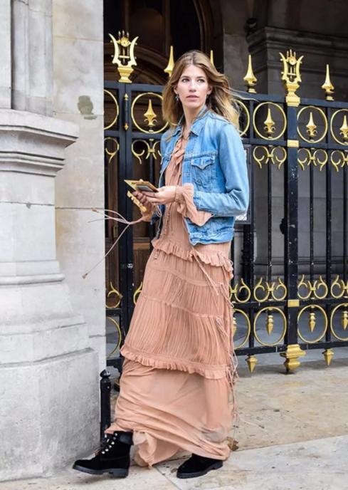 杨幂穿搭新中式同款香云纱,杨幂穿纱裙美上天