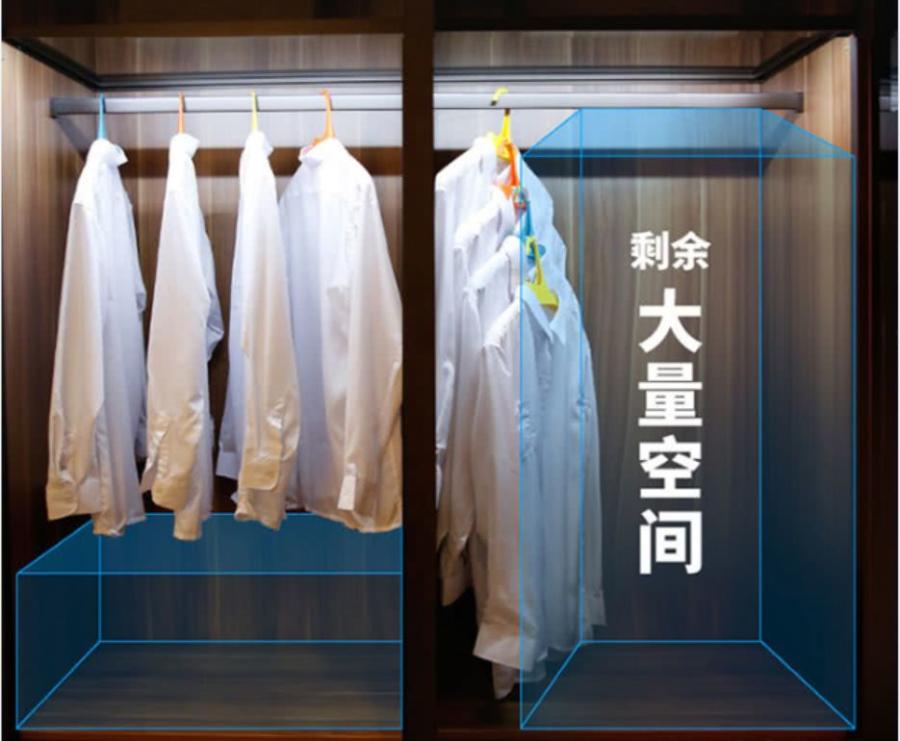 衣柜内伸缩挂衣架神器,衣柜里竖式挂衣架