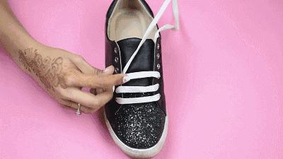 adidas贝壳头鞋带不打结系法,运动鞋鞋带系法教程男板鞋免打结