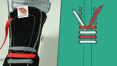 adidas贝壳头鞋带不打结系法,运动鞋鞋带系法教程男板鞋免打结