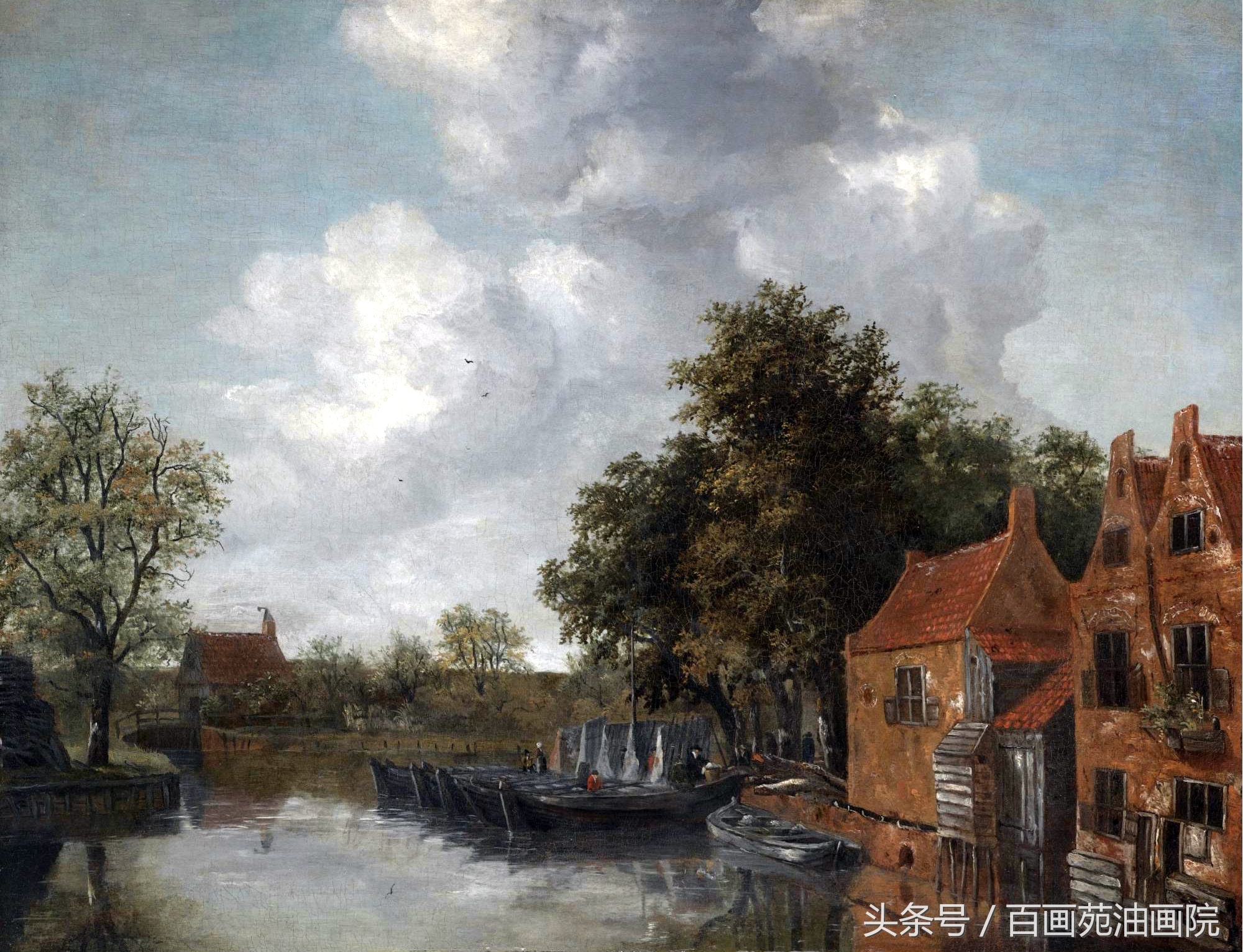 播放油画风景色彩写生示范,色彩明快的大师级风景油画