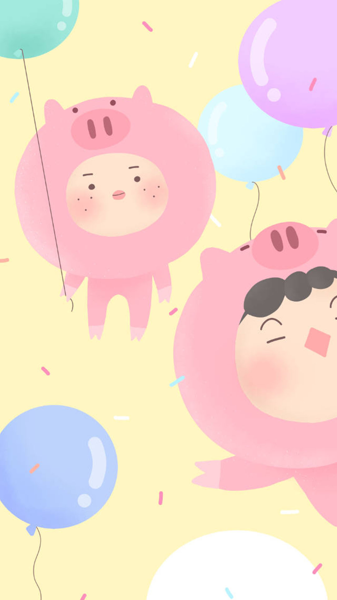 卡通治愈插画手机壁纸,手机壁纸卡通插画