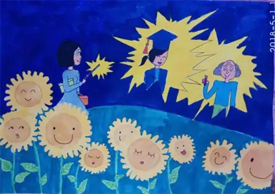 我心目中最好的小学老师儿童画法,我心目中的好老师绘画简单