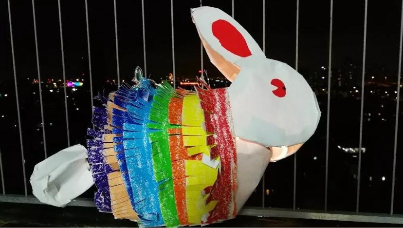 用纸杯和彩色纸做可爱的兔子灯笼,3-6岁少儿手工兔兔灯笼制做过程