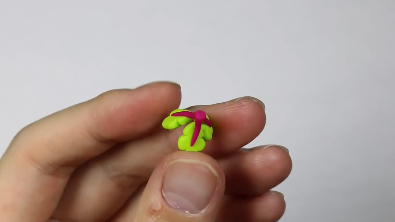 粘土创意diy,怎么用粘土做萝卜简单版