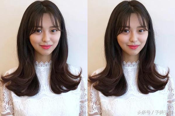 适合头发稀少大波浪卷中长发,过肩烫发怎么扎头发好看又简单