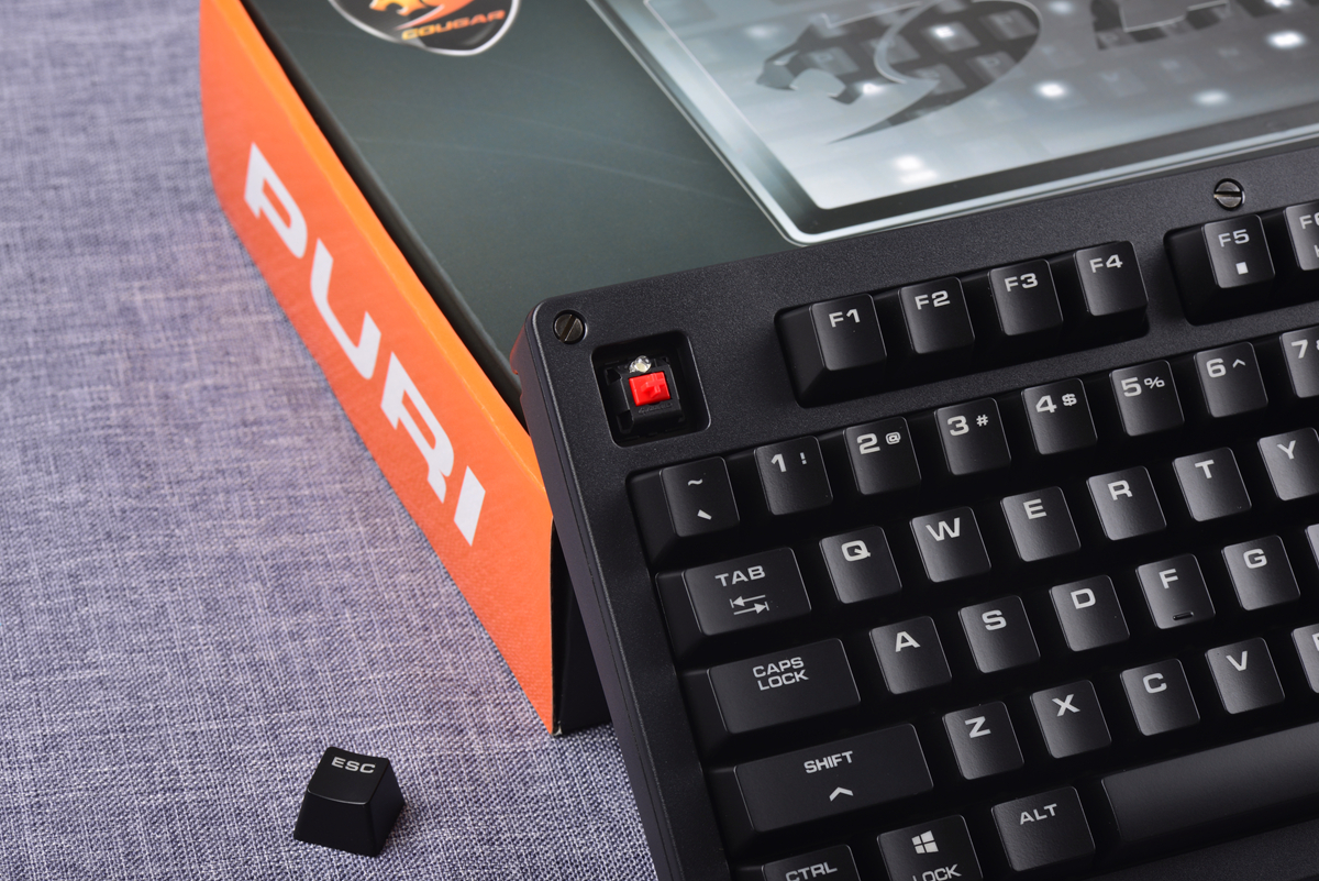 骨伽cougar600k机械键盘,德国Cherry机械键盘红轴经典之作