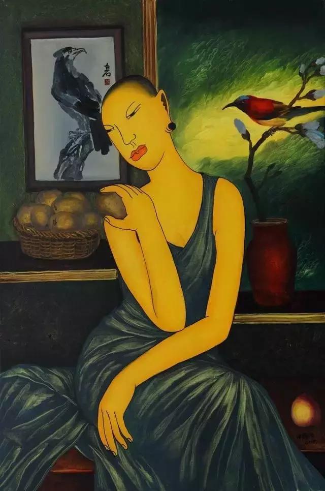 油画大师笔下100位优雅女性,光头系列油画