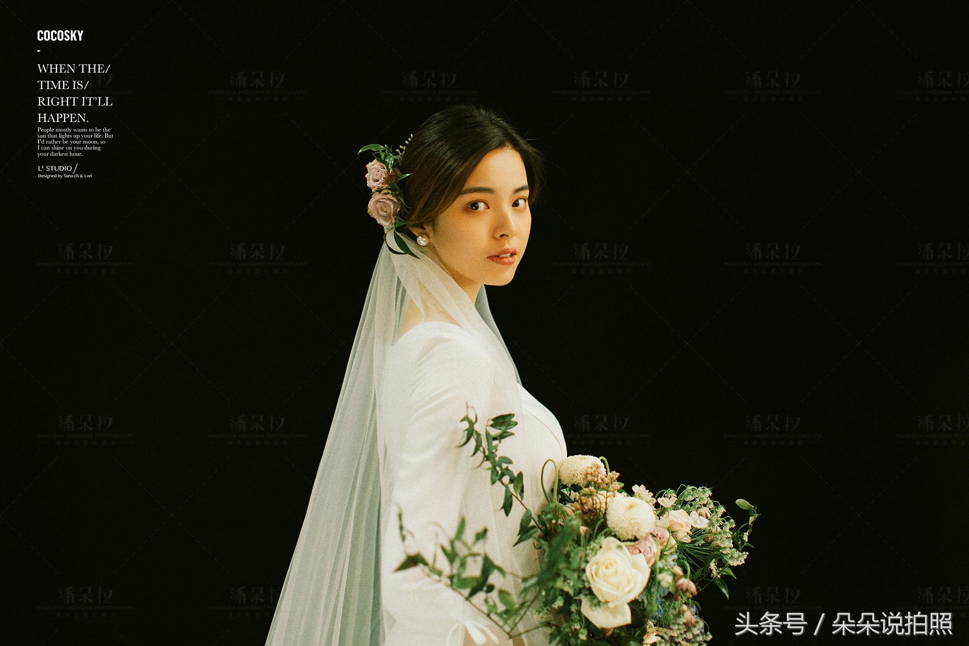 拍婚纱照新娘礼服发型教程,新娘婚纱照搭配技巧