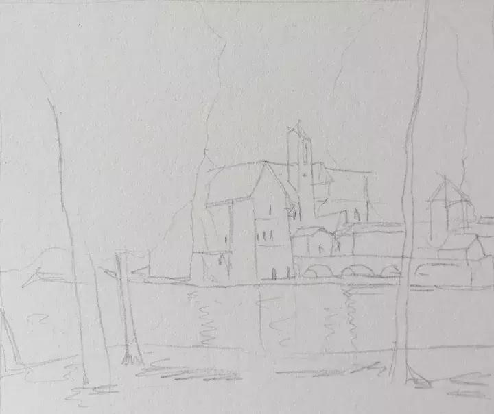 三分钟，教你用油画棒画一幅绝美风景画！