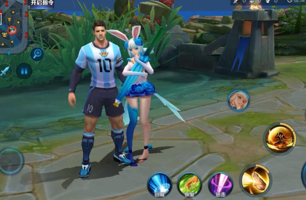 梅西与王者荣耀合影,王者荣耀梅西三人组