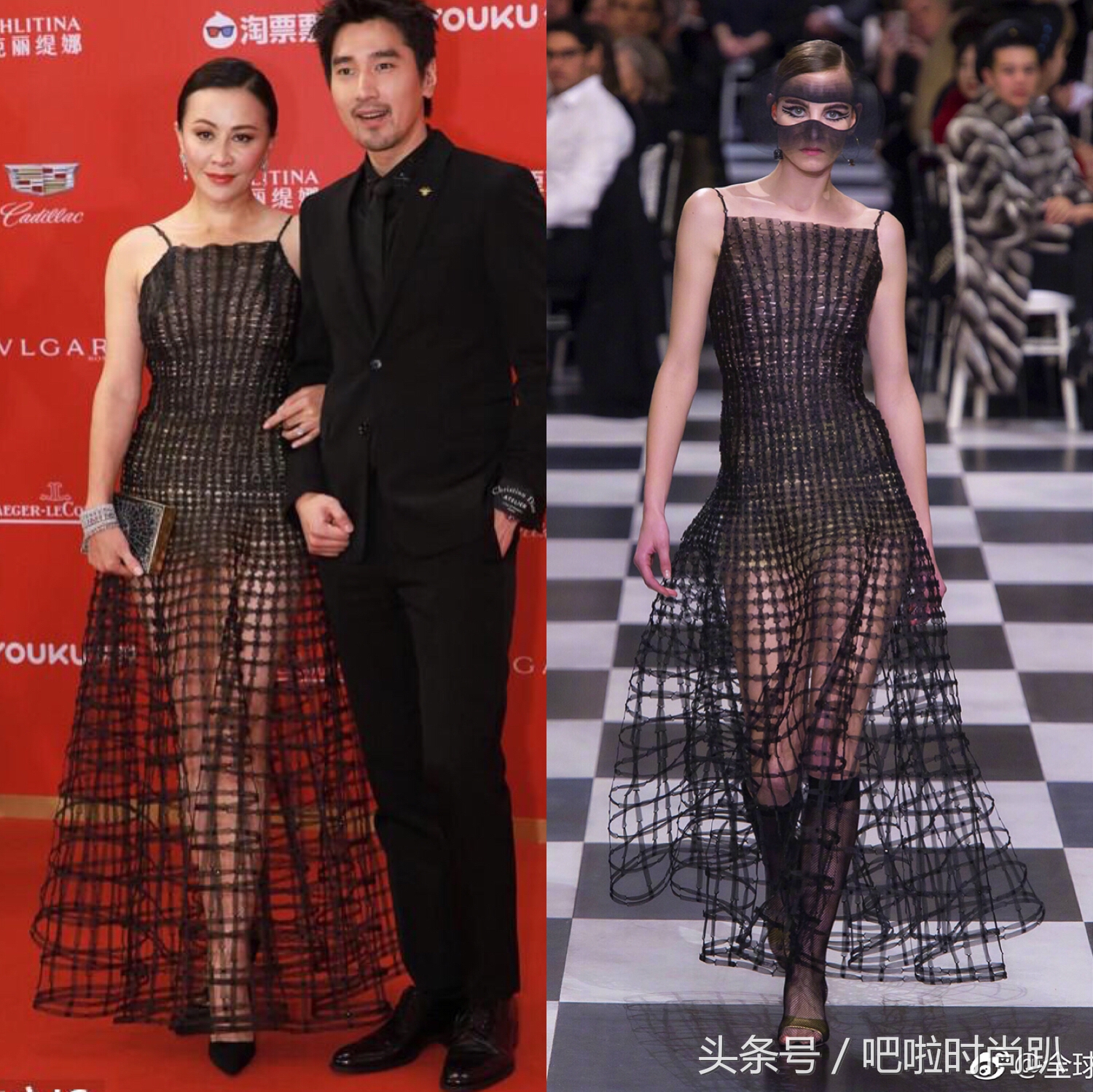 53岁刘嘉玲大秀好身材,54岁刘嘉玲穿刺绣裙图