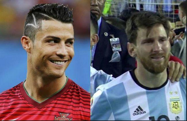 梅西和c罗内马尔的暖心举动,梅西打破男儿本色c罗内马尔