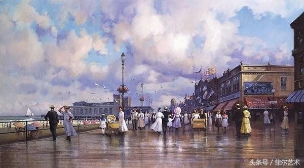 法国画家皮尔斯人物油画作品,保罗兰德水彩作品