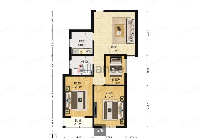 中鼎花园3居室,中鼎花园房源