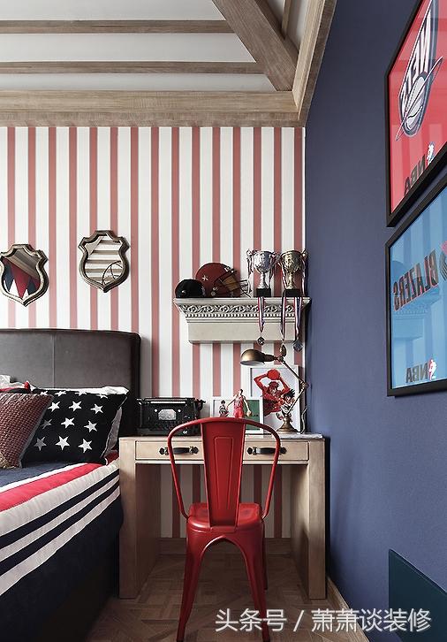 篮球儿童房装修效果图,儿童房足球风格装修