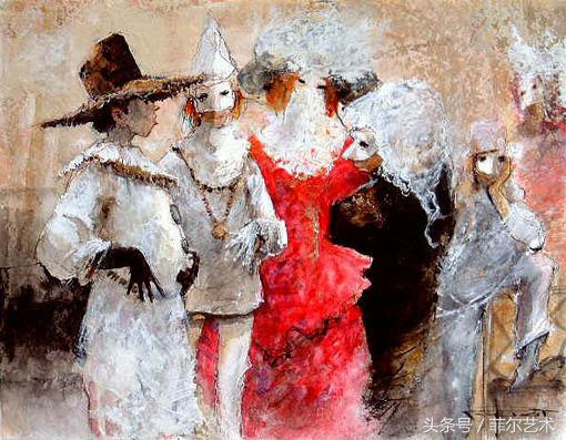 威尼斯面具——法国画家MarcelNinoPajot插画欣赏（一）