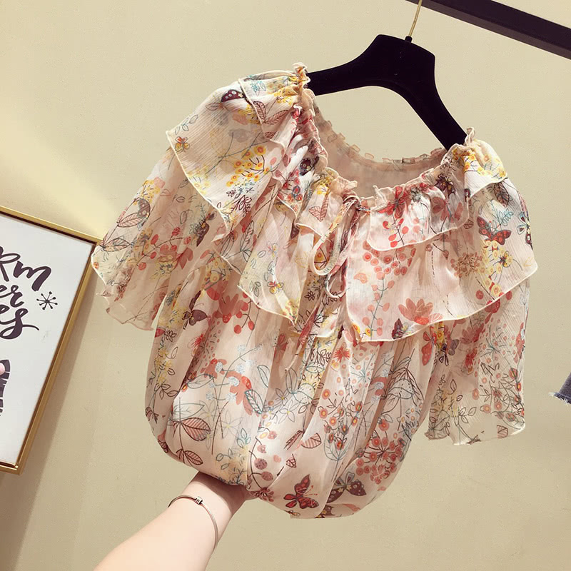 女休闲时尚今年最火的雪纺衫,一塌糊涂的雪纺衫