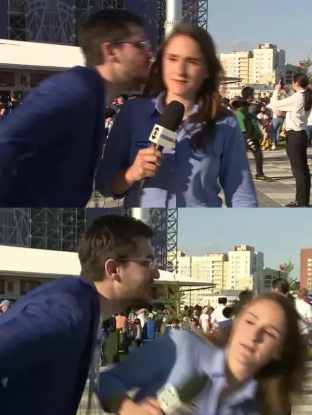 世界杯被吻的中国女记者叫什么,世界杯被亲吻的女记者是谁