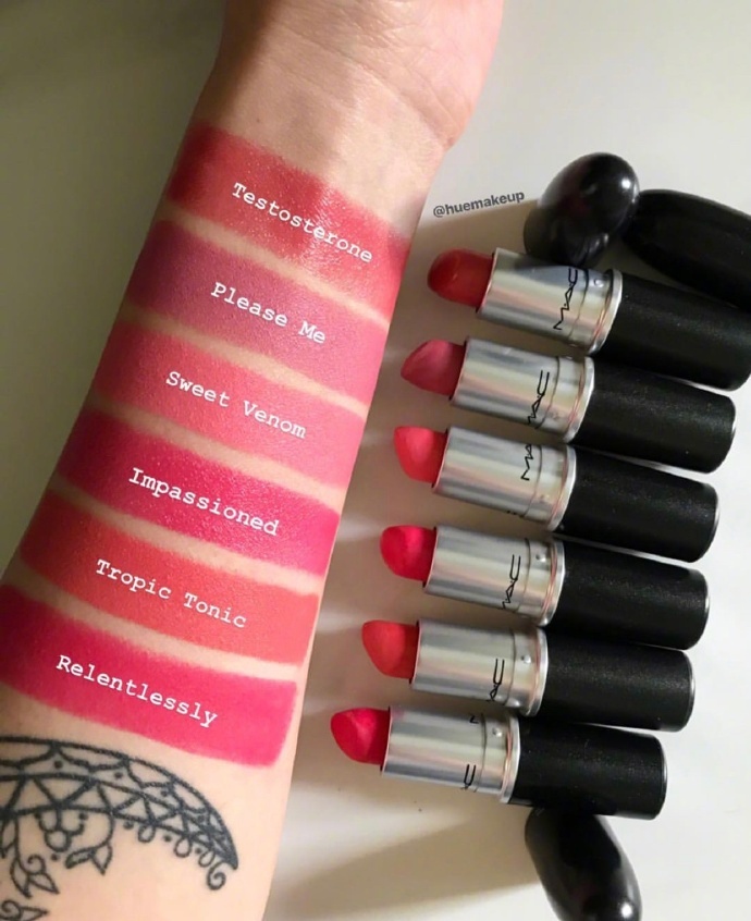 mac口红chili小辣椒色种草,mac口红rubywoo和迪奥999哑光