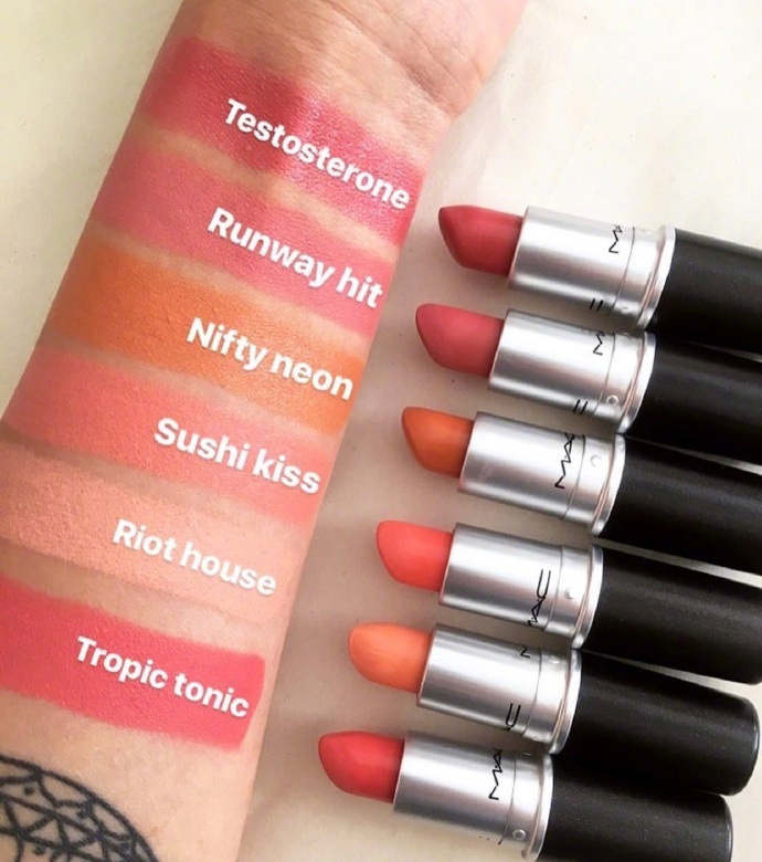 mac口红chili小辣椒色种草,mac口红rubywoo和迪奥999哑光