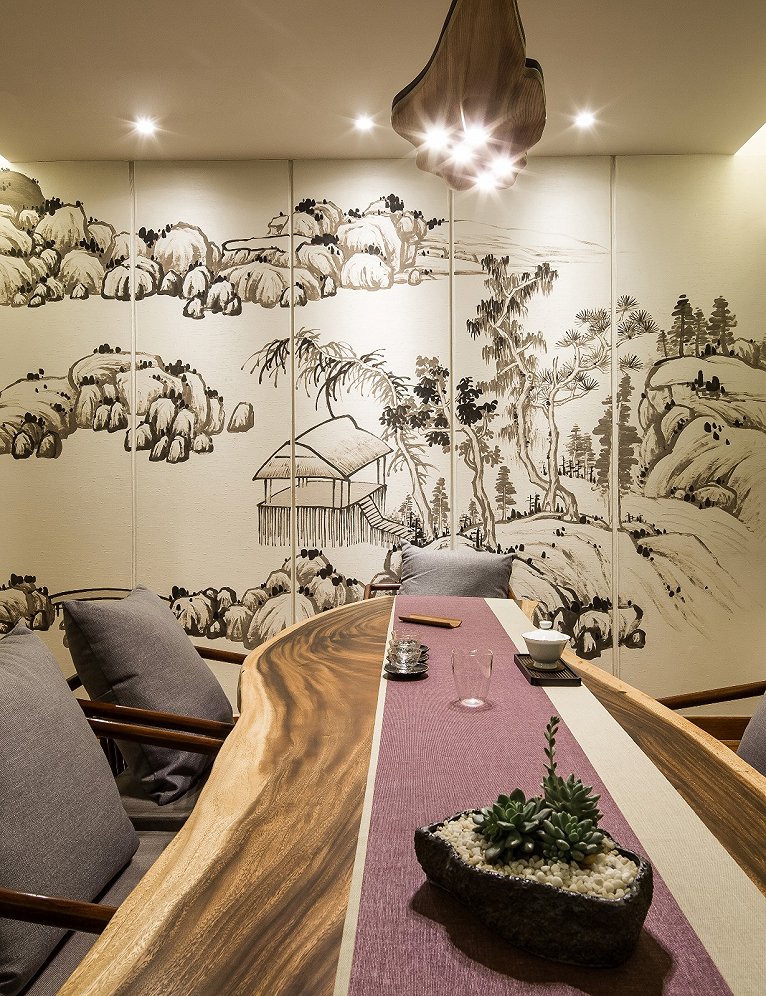 室内设计茶室,茶空间设计侘寂风格