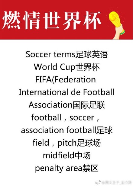 足球的专业术语用英语表达,一些足球英文翻译