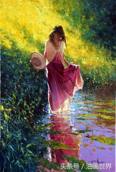 尼卡人物油画欣赏,robertoferri油画风景作品欣赏