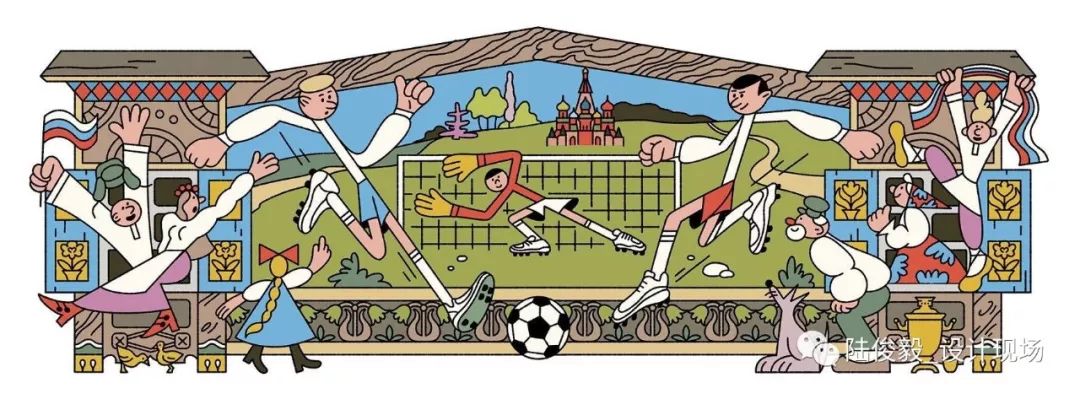 色彩构成世界杯插画图案,世界杯主题涂鸦