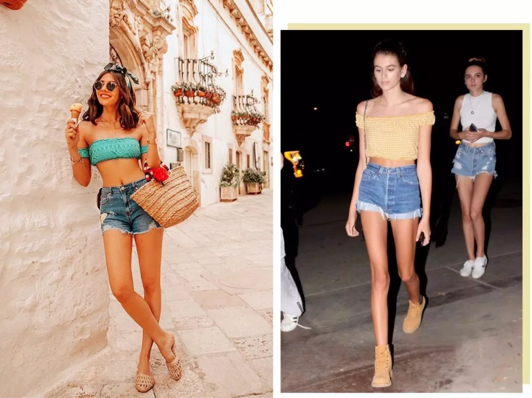 宽松牛仔短裤怎么穿才不显腿短,最适合自己的牛仔短裤