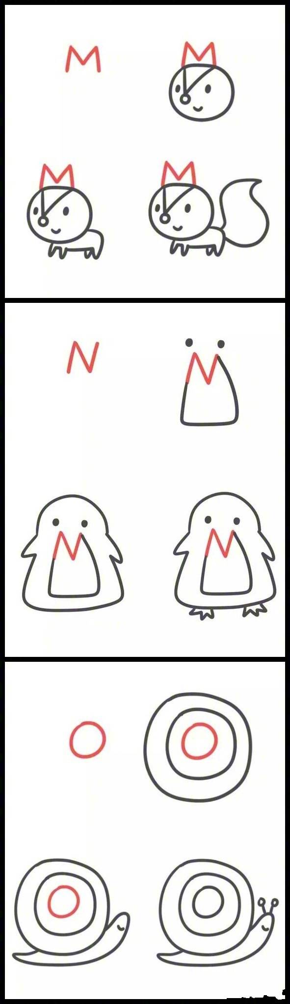 从a到z的字母来画小动物,怎样用英文字母画小动物