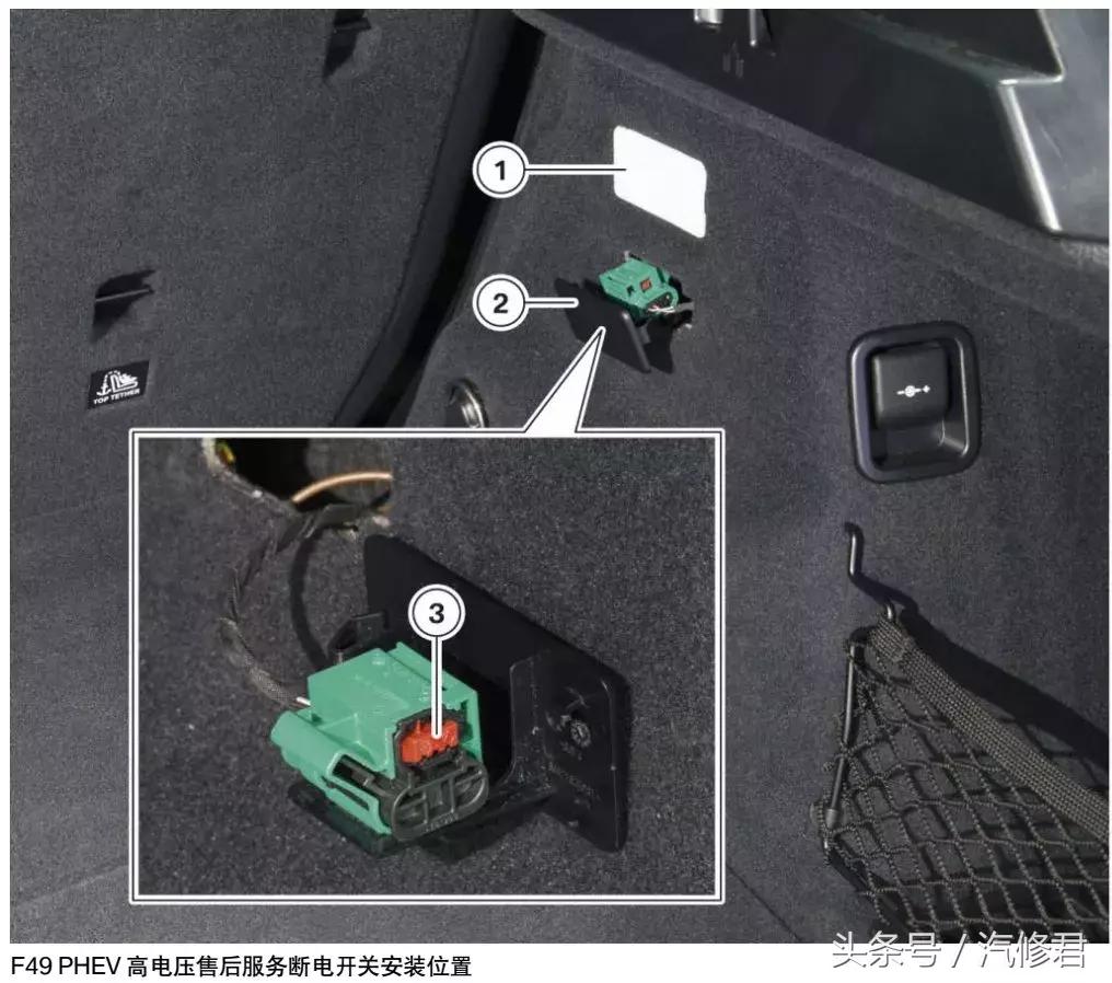 宝马f49电池,宝马f49phev的加油口按钮