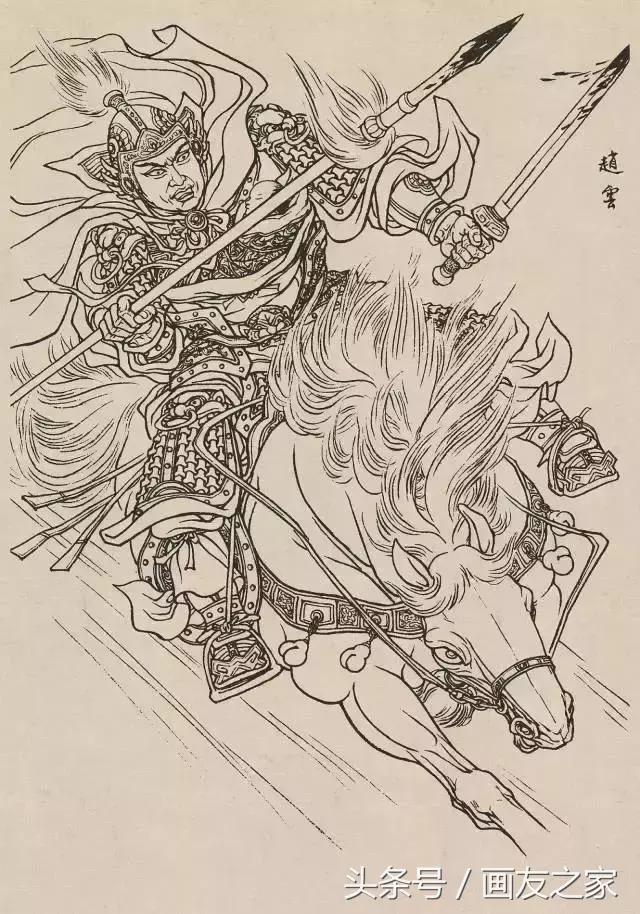 素材古代白描人物120图果断收藏,白描中国古代刀马人物图谱
