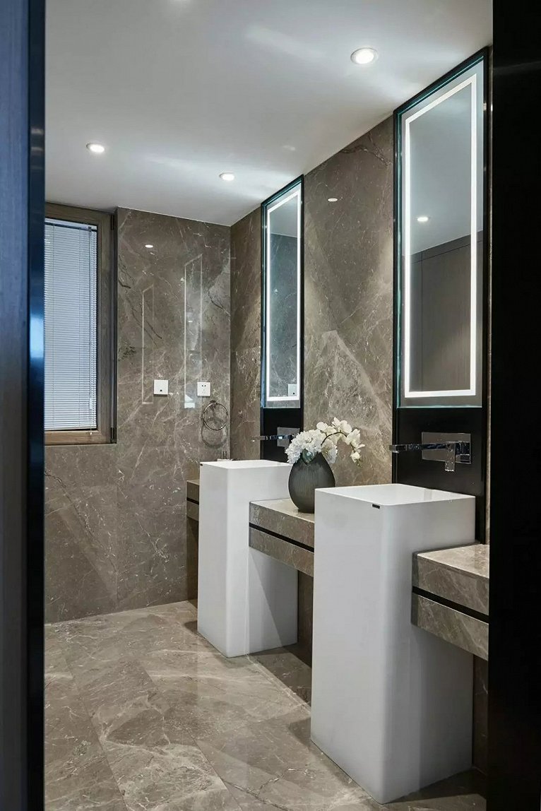 冷色调灰色装修风格,灰色卧室设计高级配色