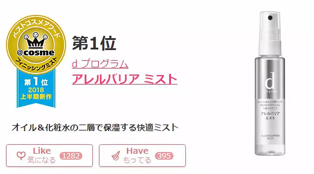 2018cosme大赏完整名单,2020上半年cosme美妆大赏