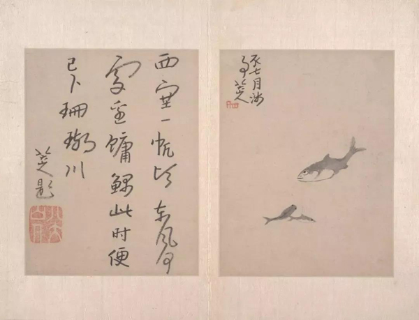 八大山人16幅山水花鸟作品赏析,八大山人山水花鸟图之七