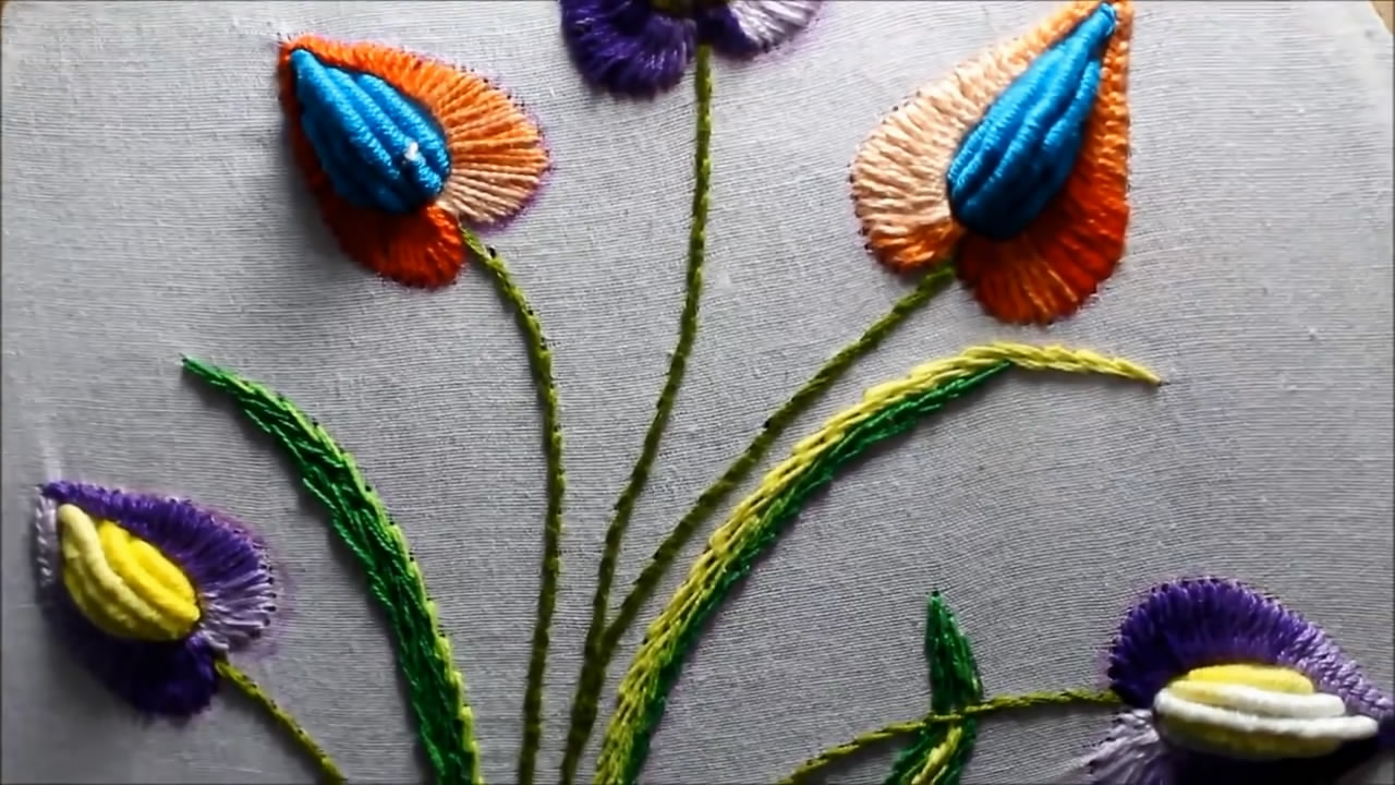刺绣漂亮简单的花图案,刺绣花图案简单教程