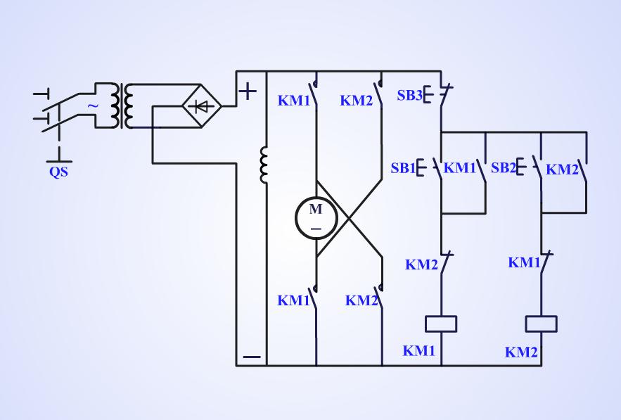 接触器互锁电机正反转电气原理图,二个接触器电机正反转自锁实物图