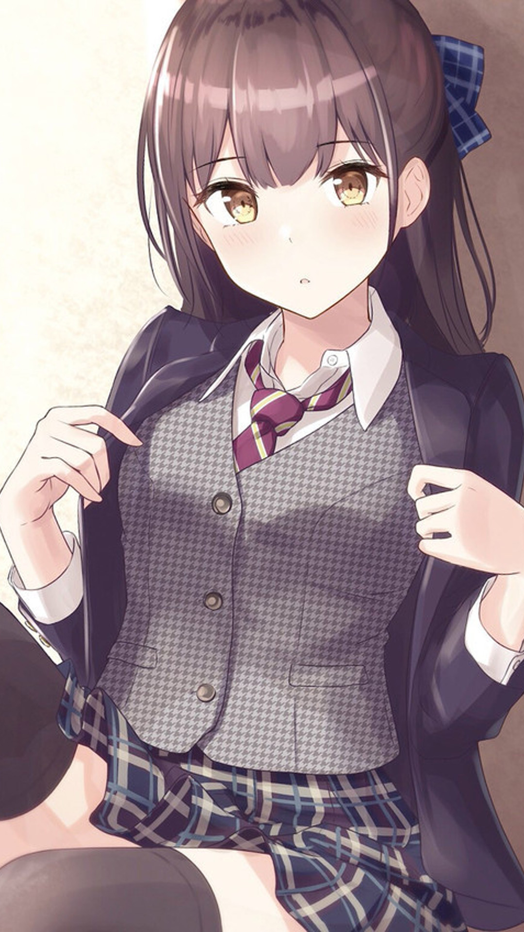 暗黑系列二次元高清动漫精美壁纸,女生动漫壁纸高清二次元蓝色衣服