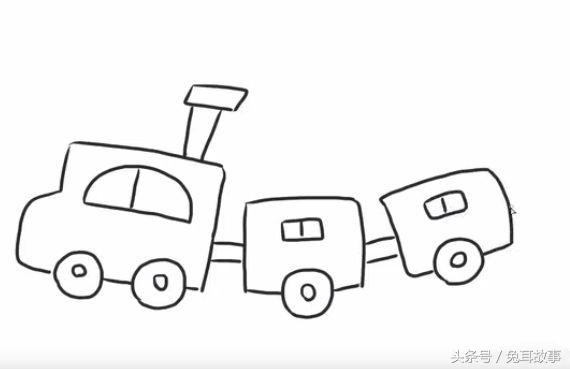 幼儿简笔画入门教学交通工具,儿童简笔画入门初学技巧汽车