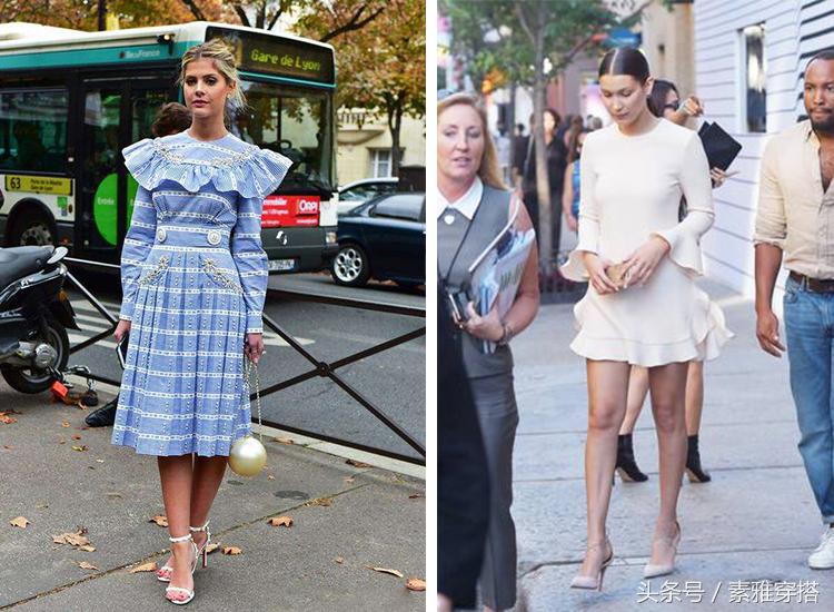 荷叶边裙摆唯美动人,荷叶边碎花裙子如何穿出高级感