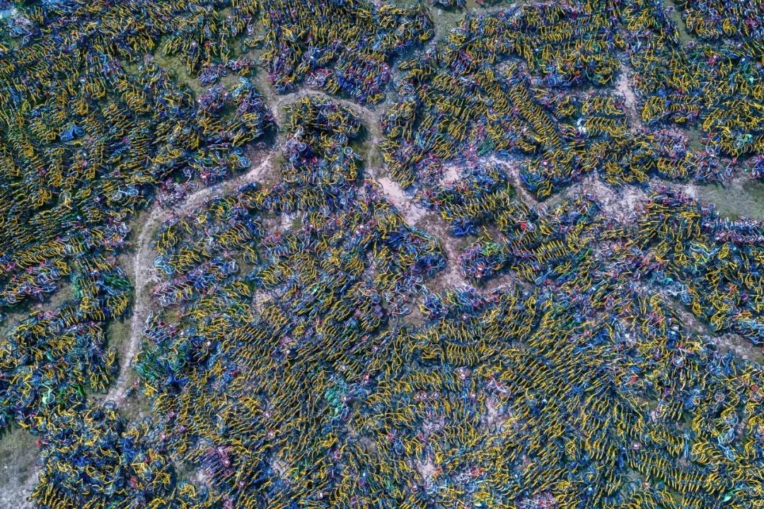 最大的共享单车坟场,震撼共享单车坟场