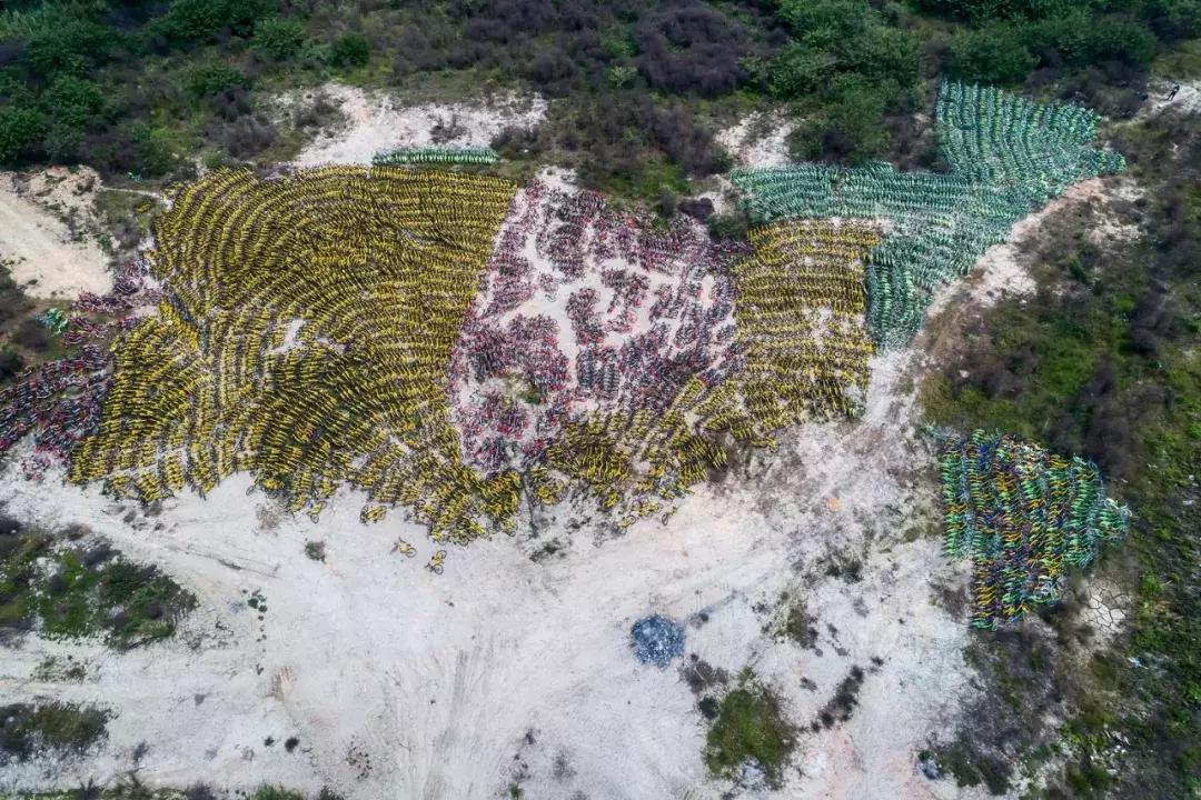 共享单车坟场图,共享单车坟场全记录