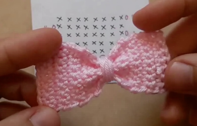 发卡钩织教程蝴蝶结,蝴蝶结发卡钩织教程