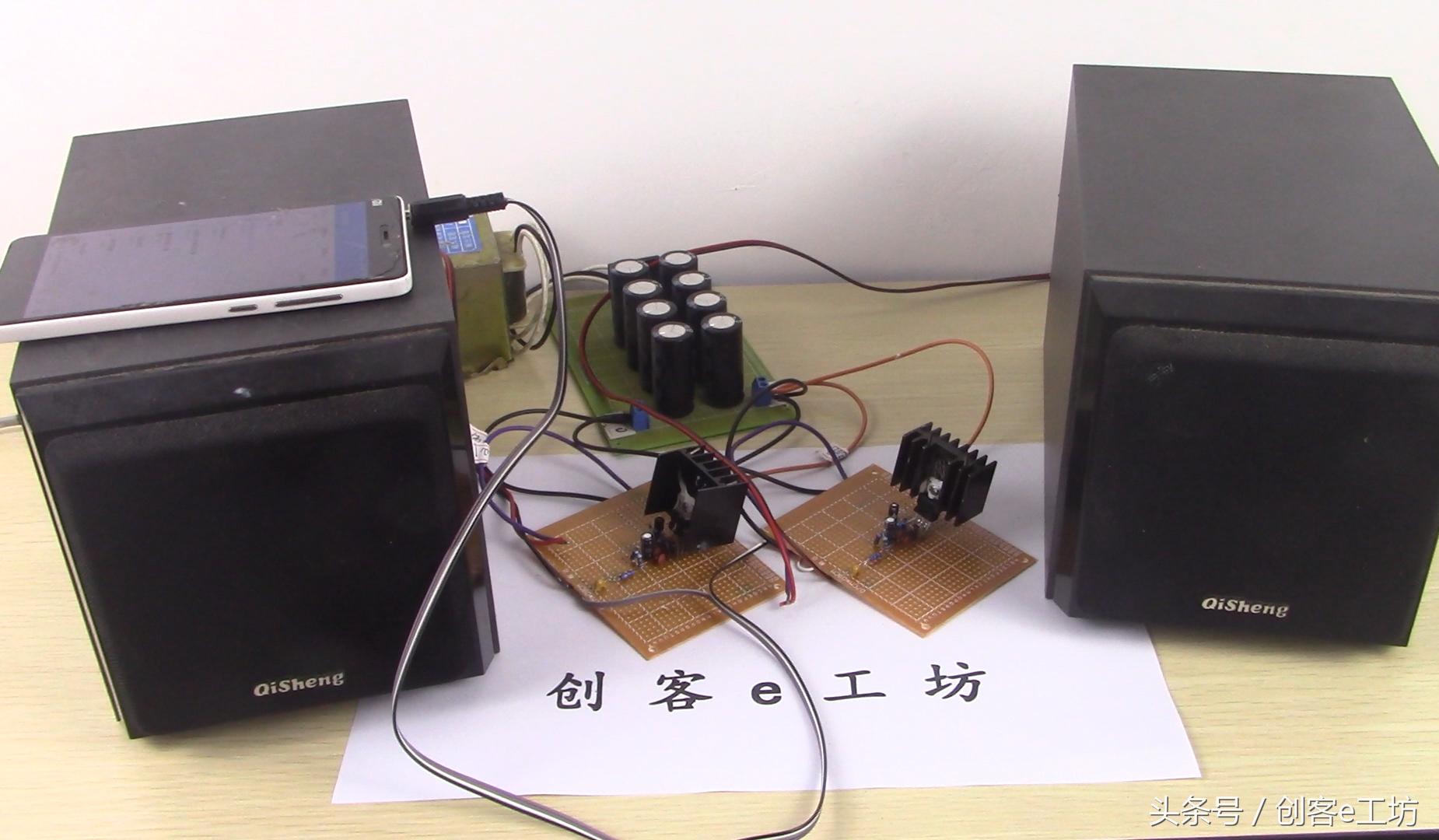 tda2030a功放板原理图,自制tda2030重低音功放电路