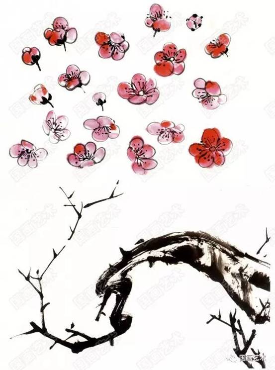 转画教学,中国画零基础入门画梅花